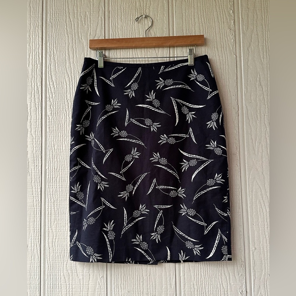 Ann Taylor Pineapple Print Pencil Skirt